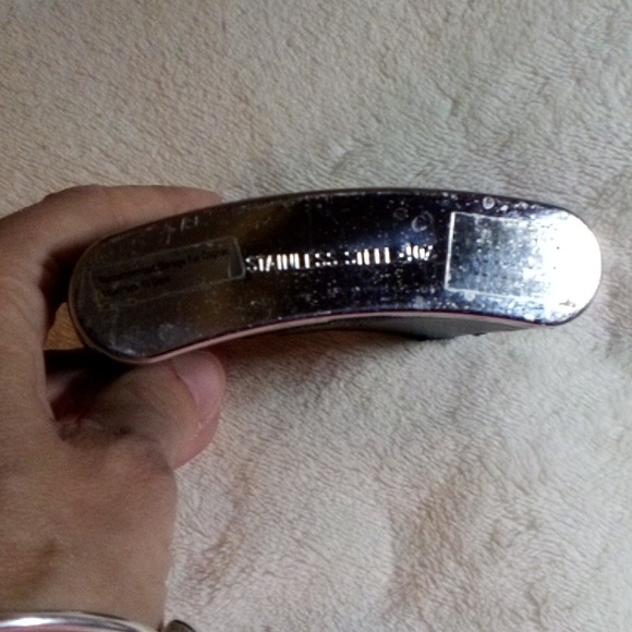 1970 VINTAGE COURVOISIER LEATHER FLASK STAINLESS STEEL - Picture 3 of 5